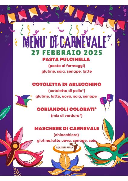MENU  DI CARNEVALE