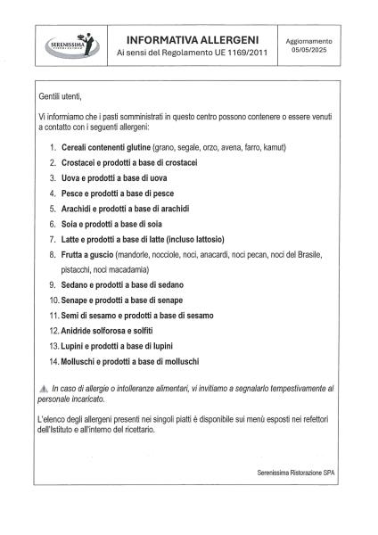 LISTA ALLERGENI