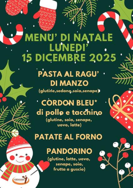 MENU  SPECIALE DI NATALE