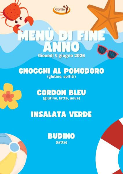 MENU  SPECIALE DI FINE ANNO