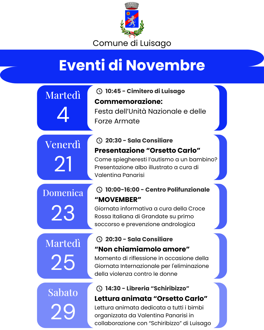 EVENTI CULTURALI NOVEMBRE foto 