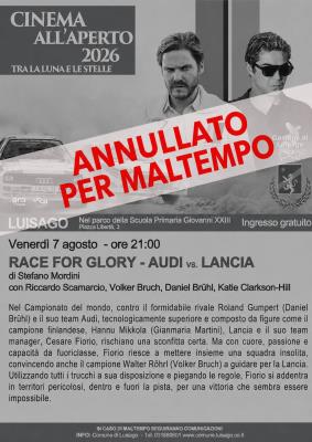 PROIEZIONE ANNULLATA PER MALTEMPO foto 