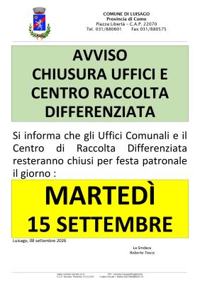 CHIUSURA UFFICI SANTO PATRONO foto 