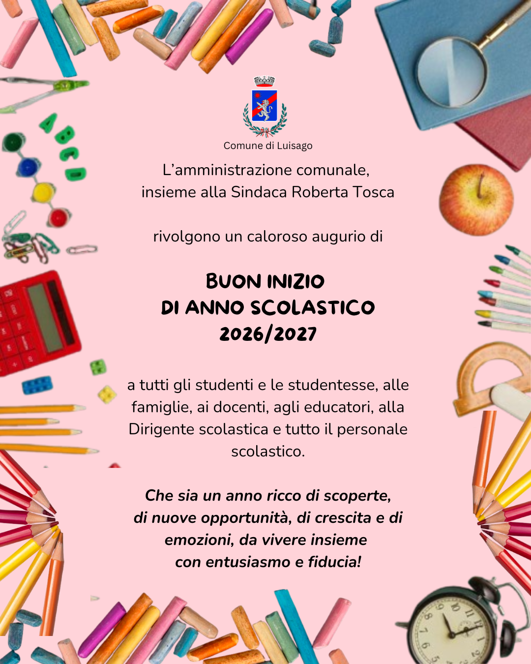 BUON INIZIO ANNO SCOLASTICO foto 