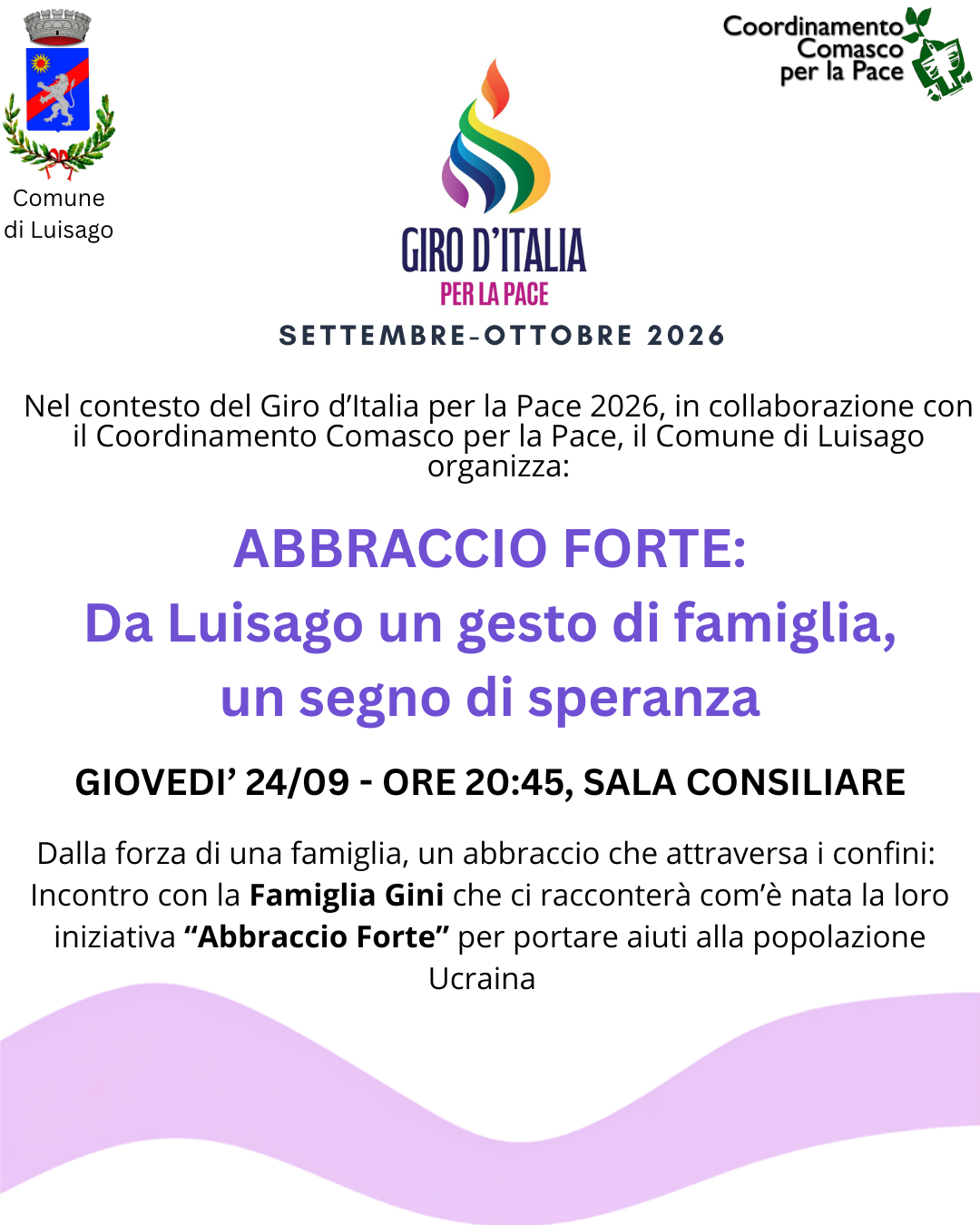 ABBRACCIO FORTE - GIRO D ITALIA PER LA PACE foto 