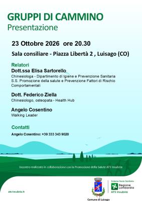 PRESENTAZIONE GRUPPI DI CAMMINO foto 