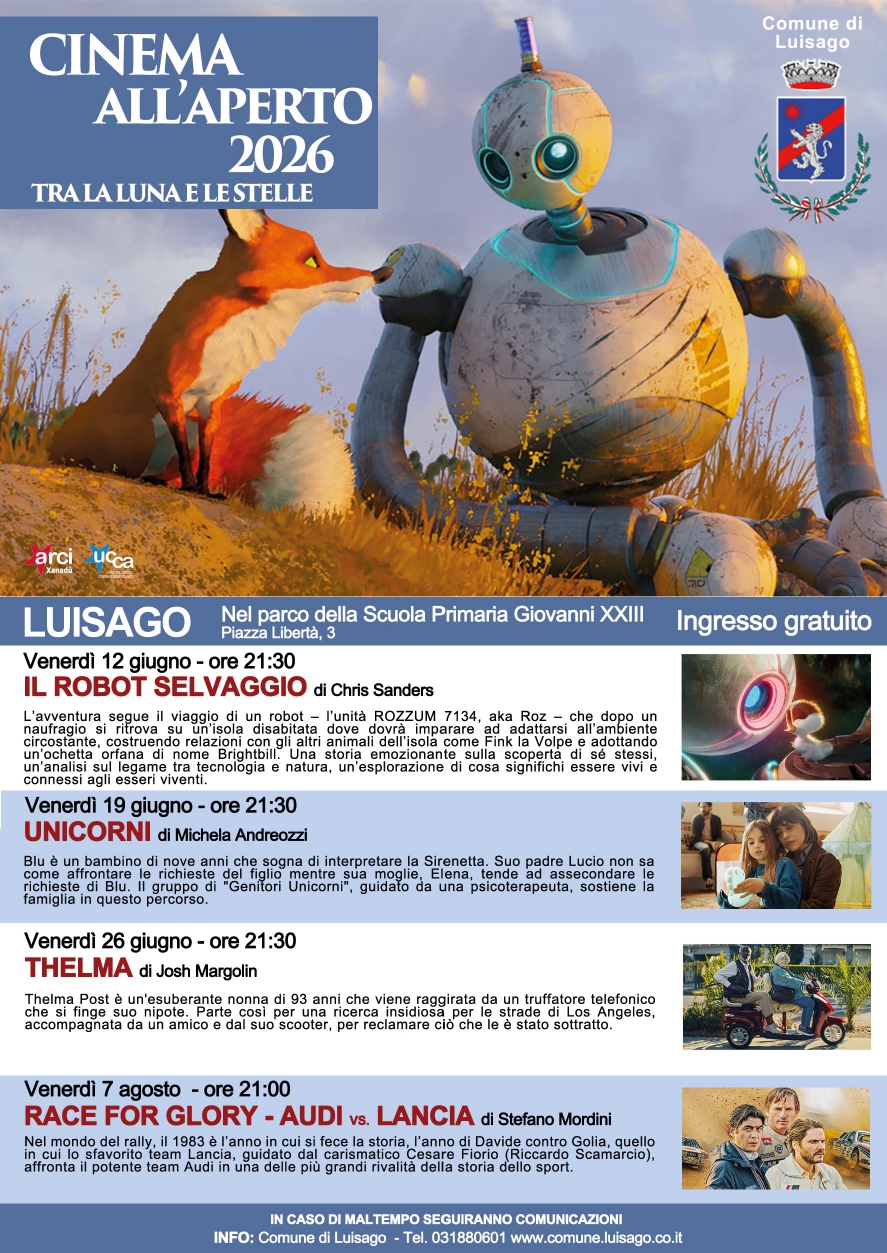 CINEMA ALL'APERTO - NUOVA DATA!